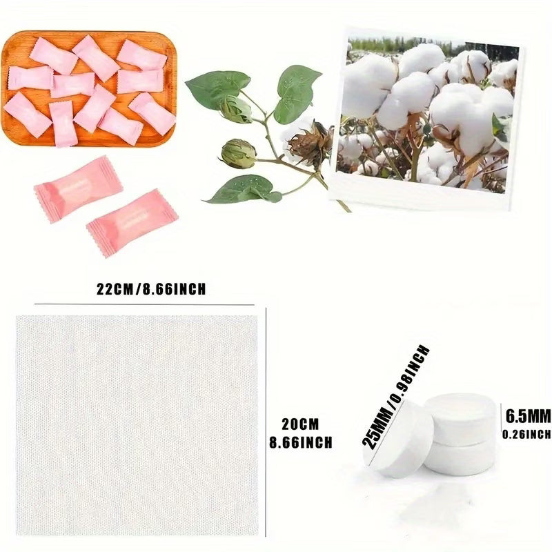 50pcs Compressed towels, disposable face wash towels,