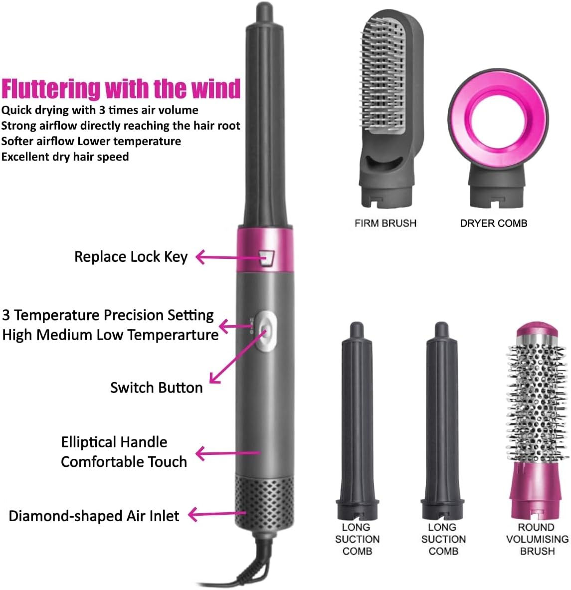 5 in 1 Hair Dryer Brush & Styling Set,