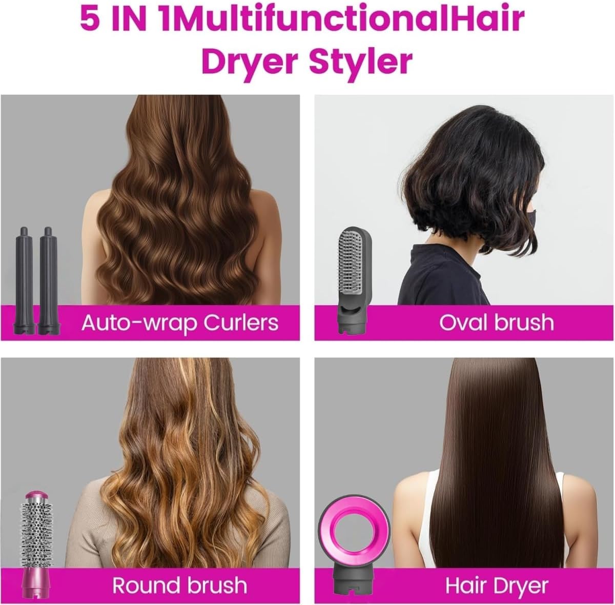 5 in 1 Hair Dryer Brush & Styling Set,