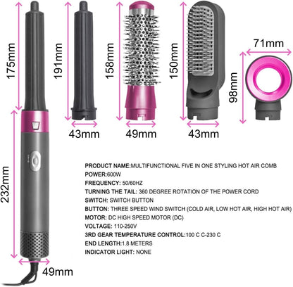 5 in 1 Hair Dryer Brush & Styling Set,