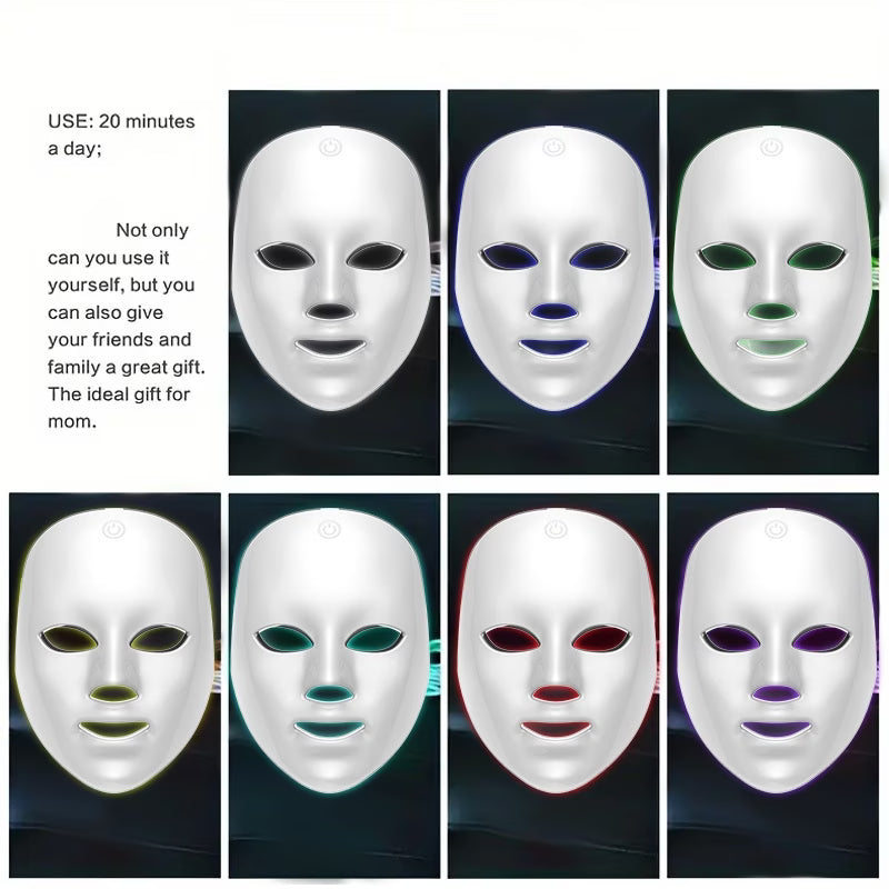7-color Facial Mask Device, Portable Facial Skincare