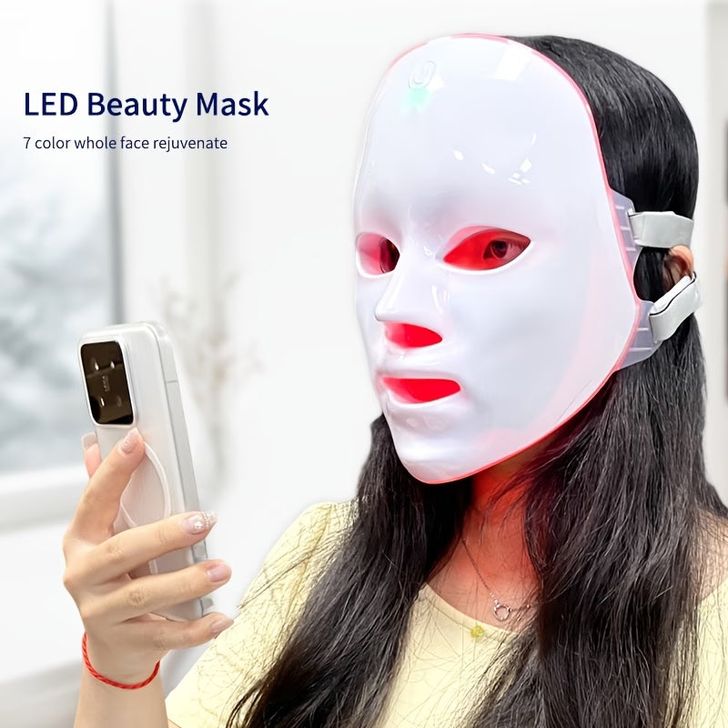 7-color Facial Mask Device, Portable Facial Skincare